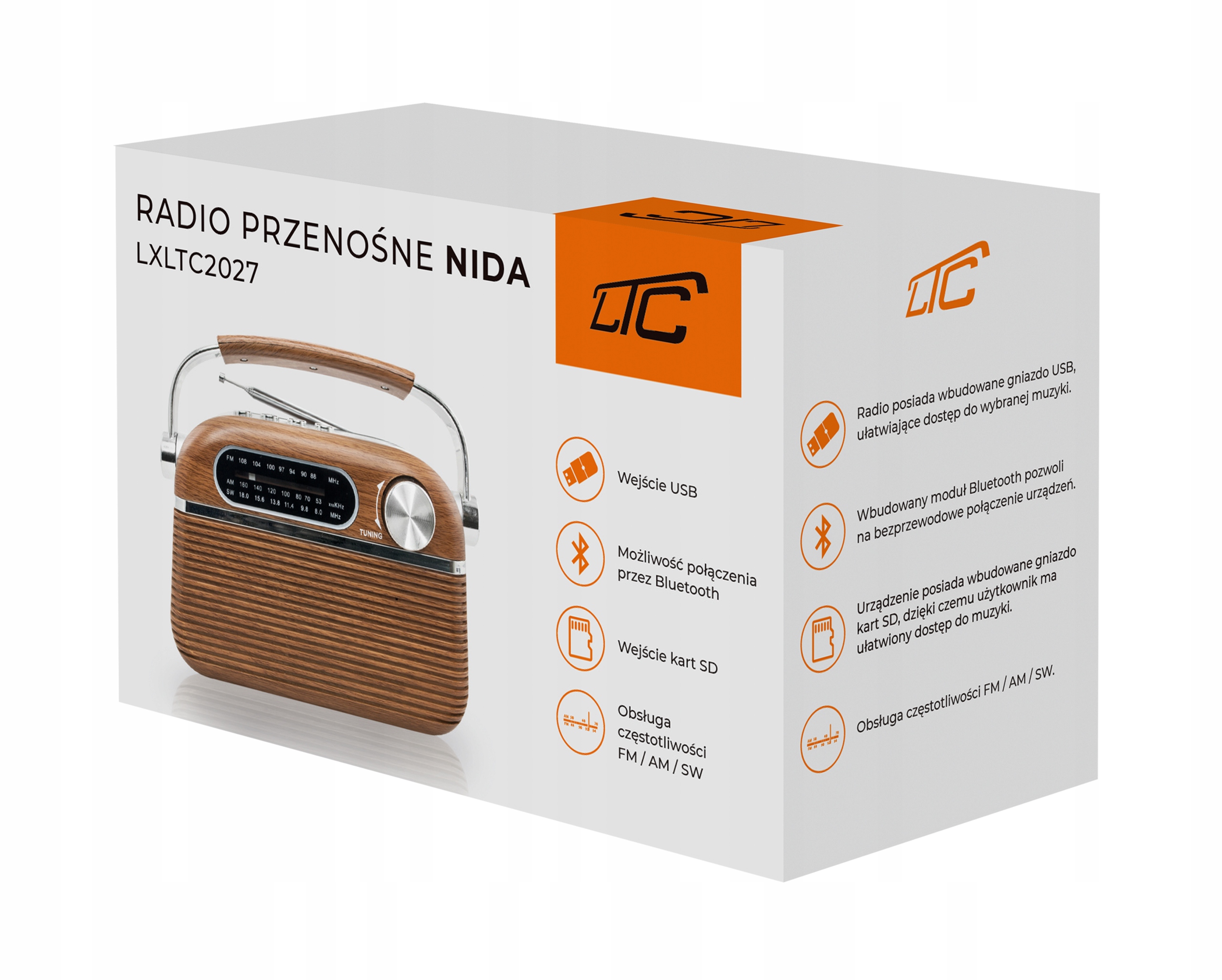 RADIO KUCHENNE AKUMULATOR PRZNOŚNE BLUETOOTH USB FM STYLOWE RETRO VINTAGE Funkcje inne