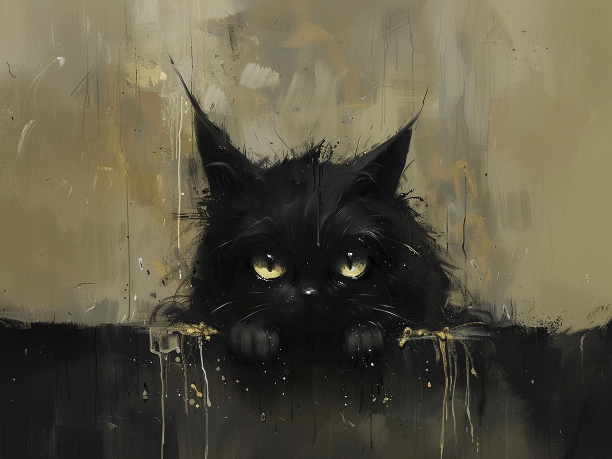 Obraz Na Plátně Canvas Grafika Černá Kočka Kocour Kotě Kočičí Oči 80x60