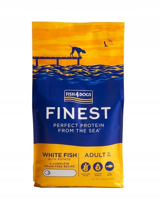 Fish4dogs Finest White Fish Adult Bezzbożowa Karma Z Rybą Oceaniczną 12kg