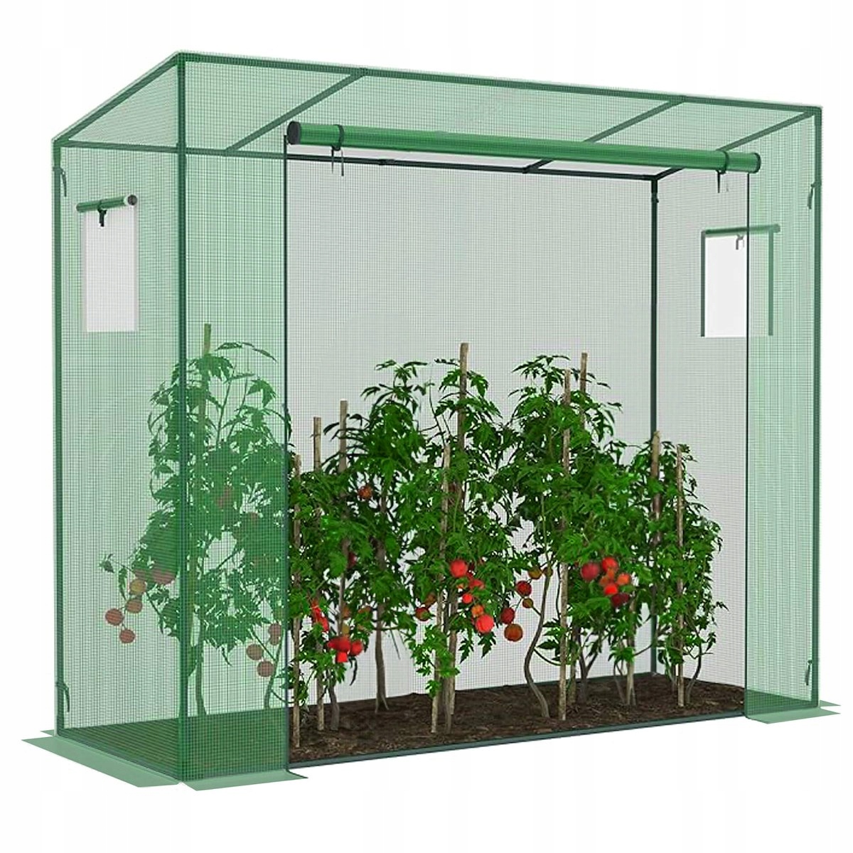Skleník Zahradní Fóliový Tunel Na Rajčata Rostliny 200 x 80 cm Fólie Fólie