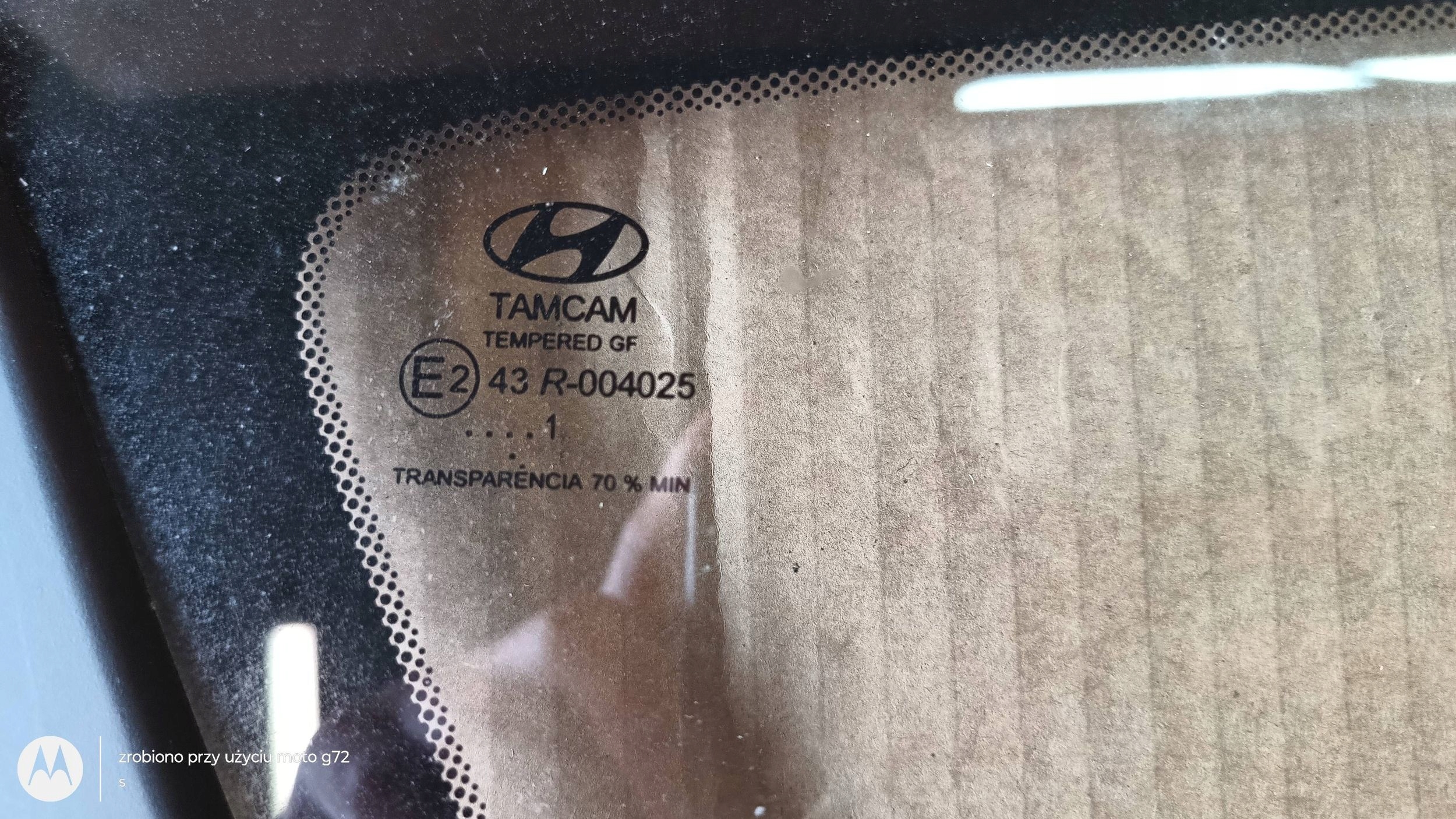 HYUNDAI BAYON 2021 window bodywork side right rear part original