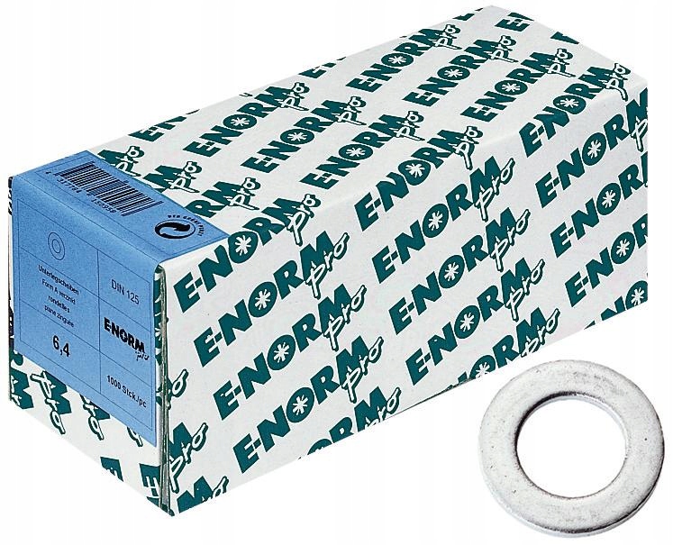 Podložky DIN125 ocel pozinkovaná M12 500 kusů E-NORMpro