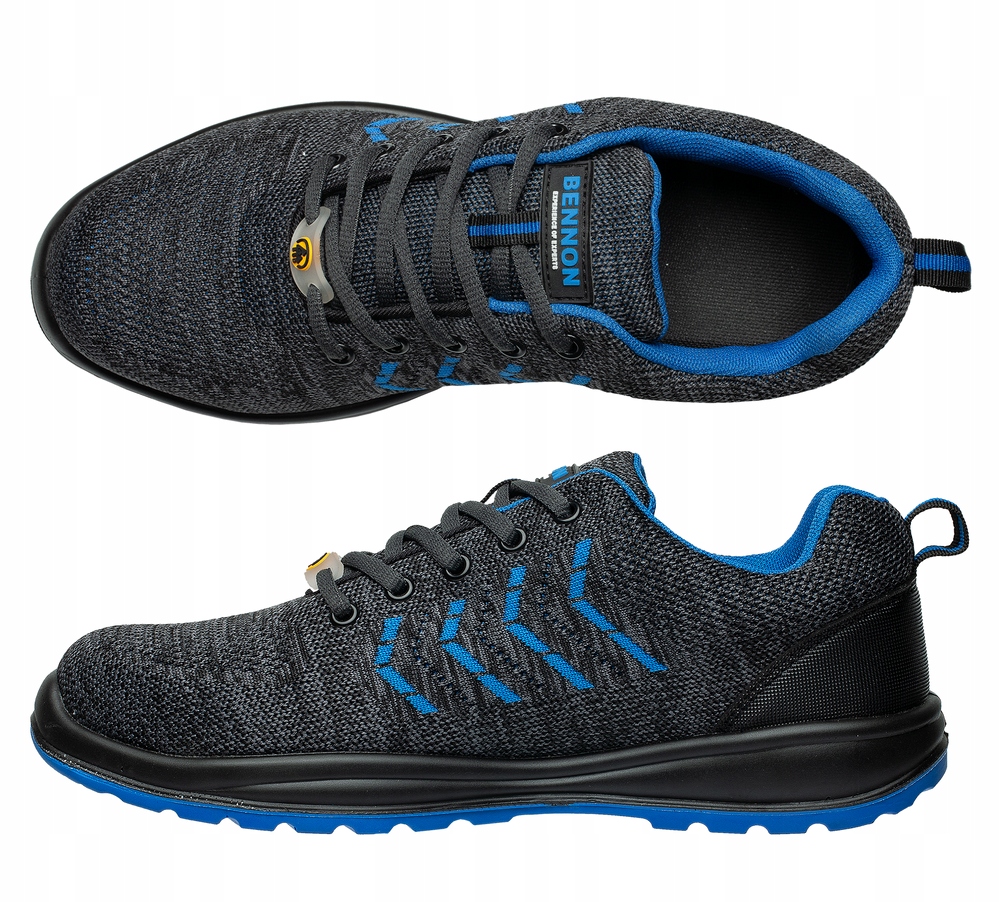 Półbuty Buty Robocze Bezpieczne Lekkie Podnosek Bennon Knitter S1 Esd 48