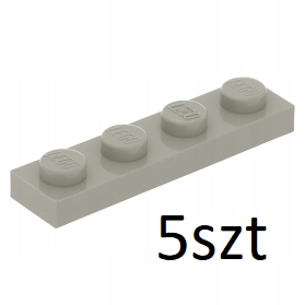 Lego 3710 371002 płytka 1x4 j.szary old 5szt P914
