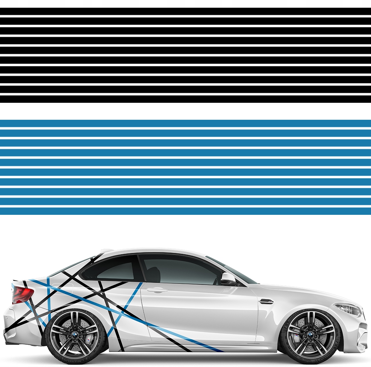 

Naklejki na Auto Pasy kamuflaż Paski 20x 4x200cm
