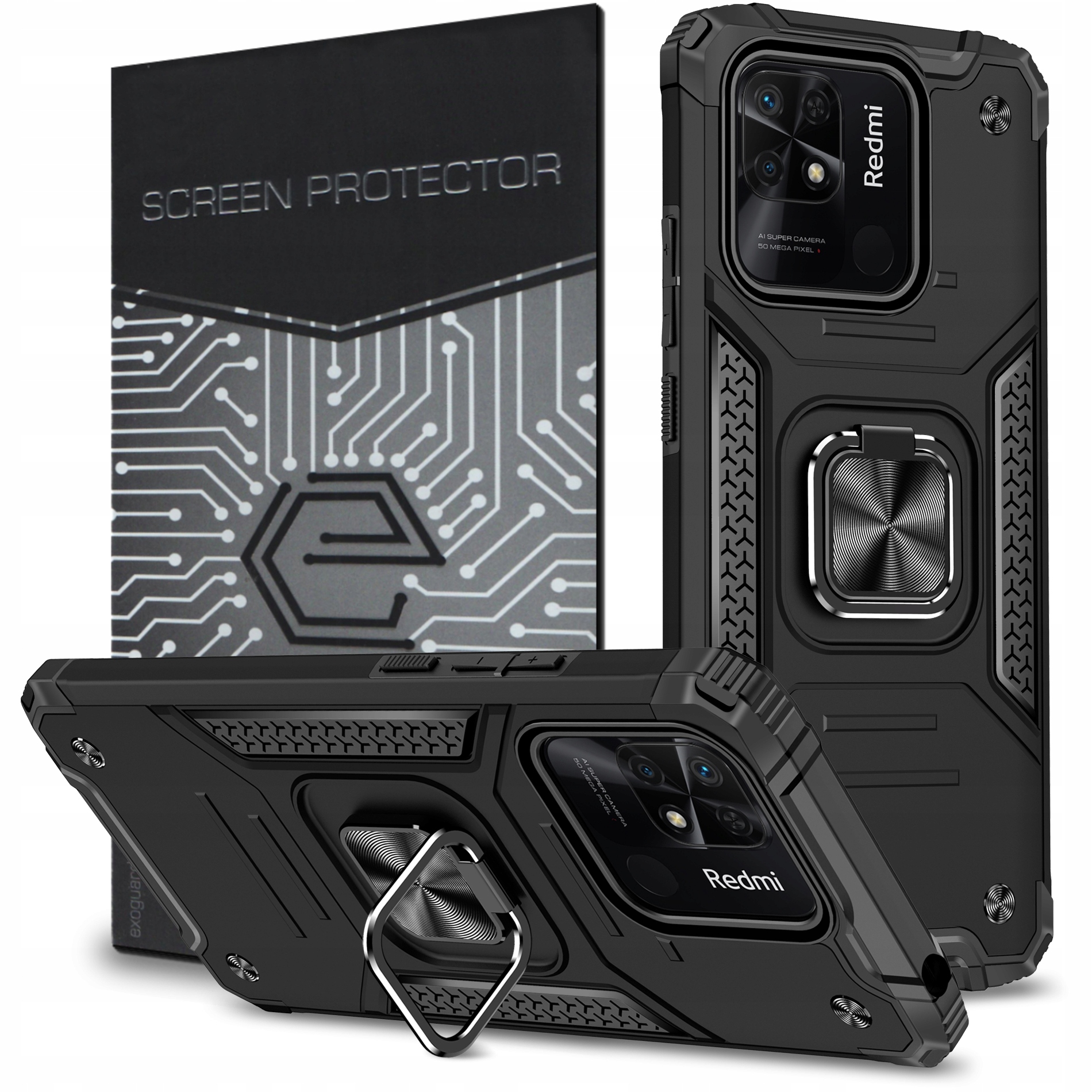 

Etui Pancerne Obudowa+szkło do Xiaomi Redmi 10C