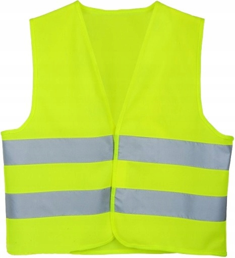 KAMIZELKA ODBLASKOWA OSTRZEGAWCZA DROGOWA UNIWERSALNA ŻÓŁTA XL