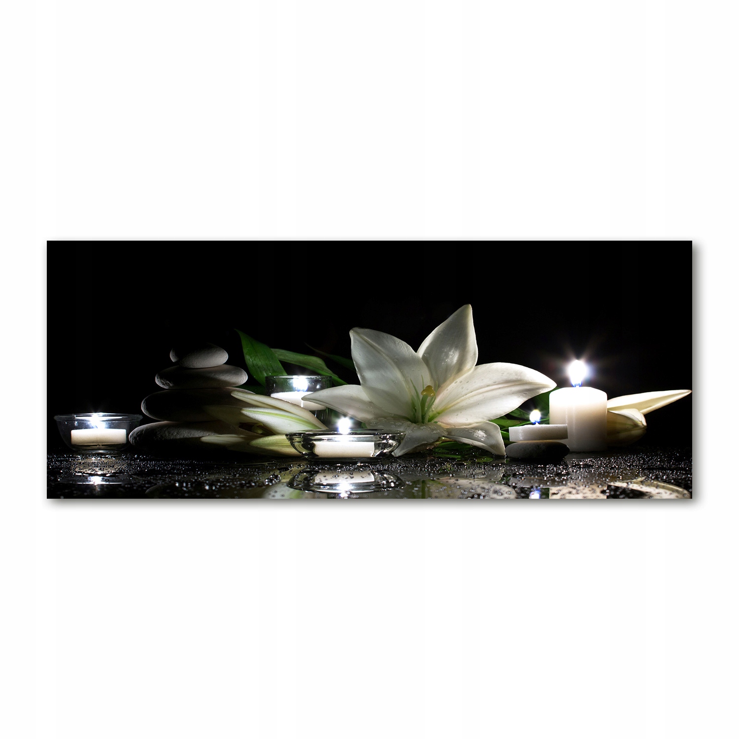 

Foto obraz akryl nowoczesny Biała lilia 125x50cm