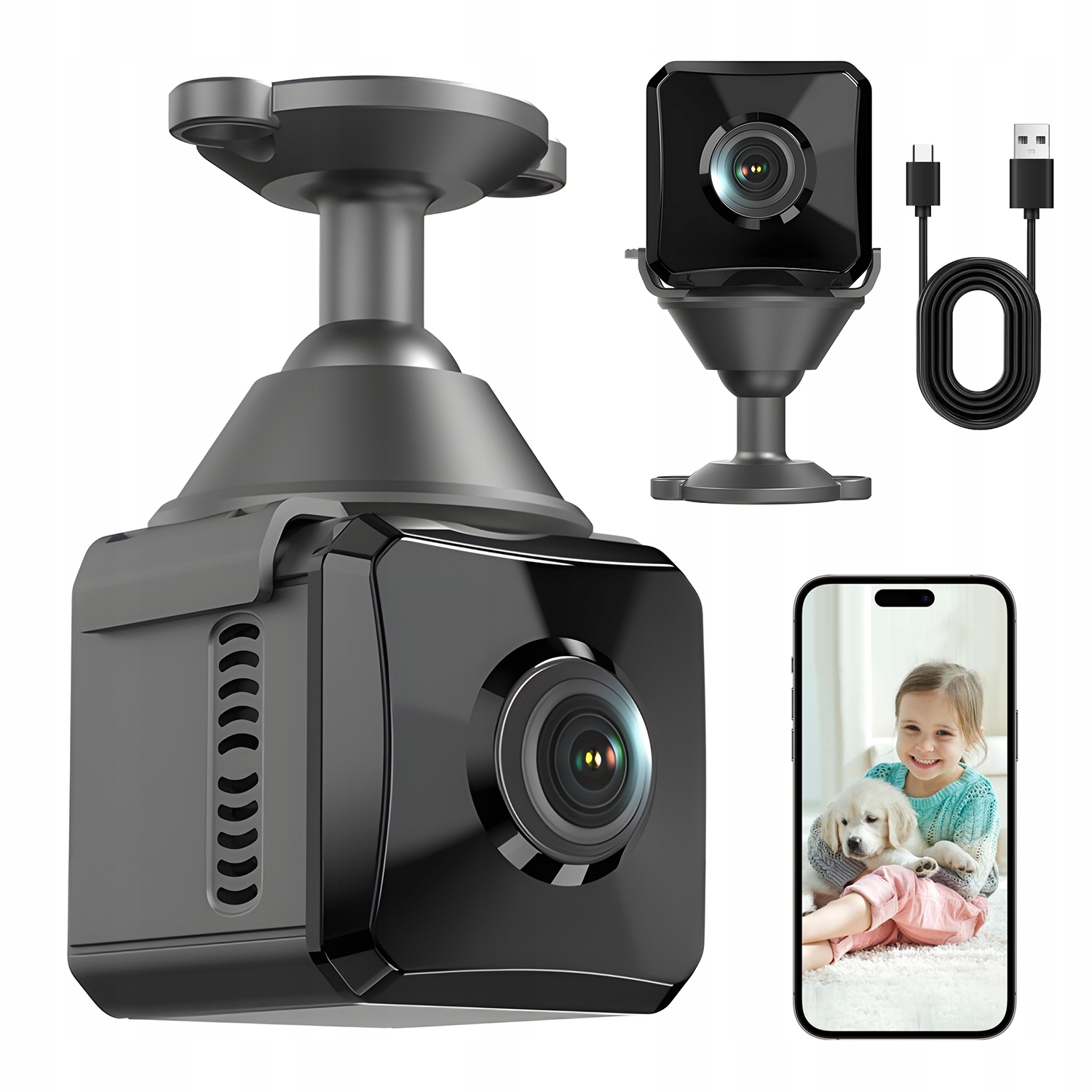 Mini Kamera 1080P Mała Z Czujnikiem Ruchu Szeroki Kąt Wifi Udostępnianie