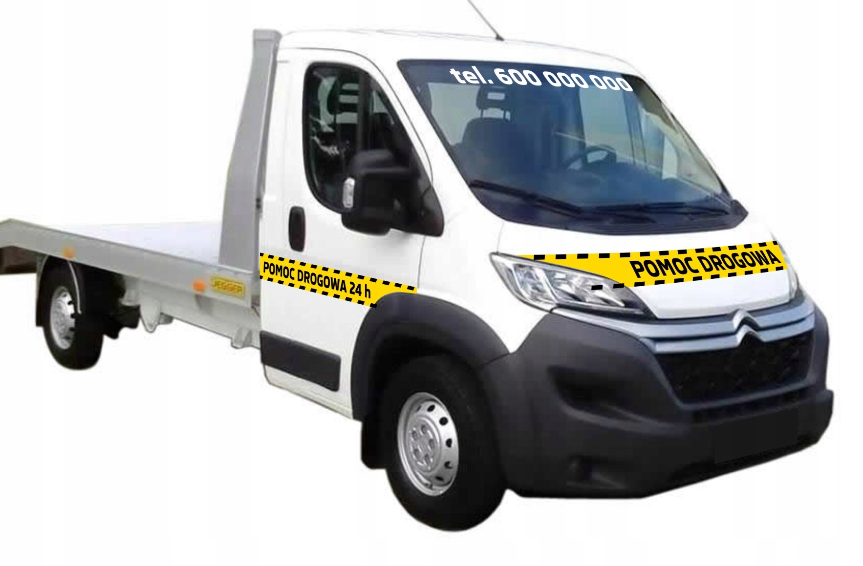 Zestaw naklejek Pomoc Drogowa 3 szt. 2 x nr telefonu