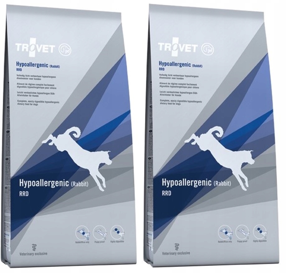 Levně Trovet Dog Rrd Hypoallergenic 2 x 3 kg – suché krmivo s králíkem pro psy