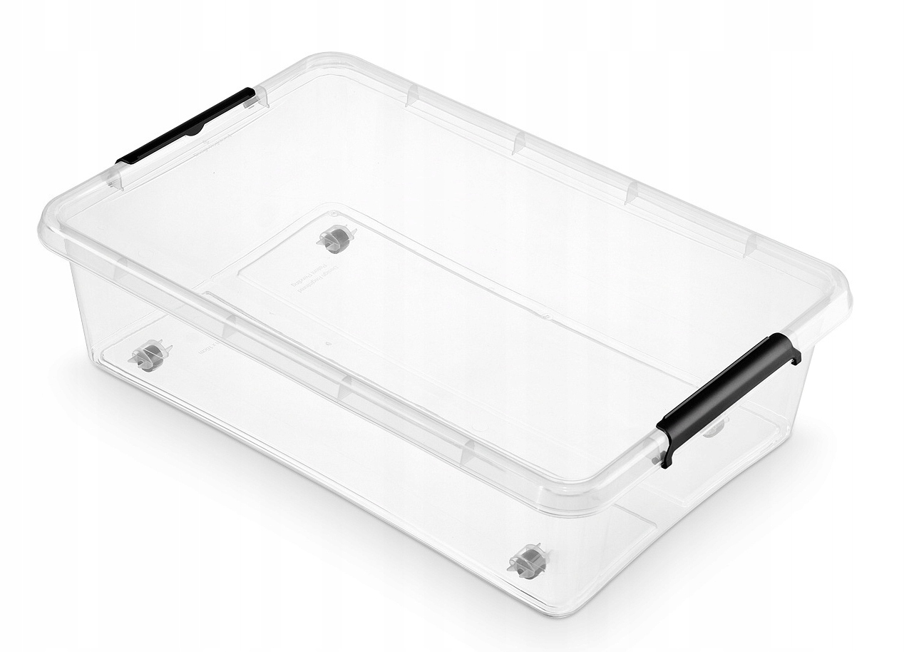 POJEMNIK PUDEŁKO PLASTIKOWE POD ŁÓŻKO Z POKRYWĄ NA KOŁKACH 29 L