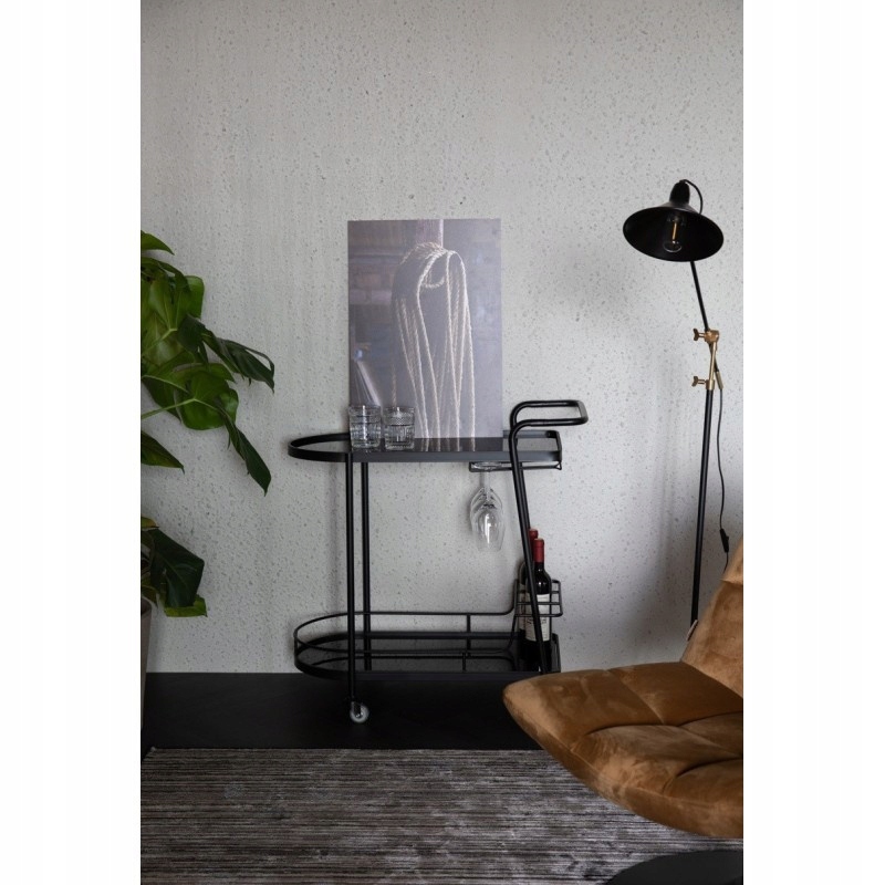 OUTLET Barek na kółkach, wózek GIULIA czarny DUTCHBONE Marka HOME