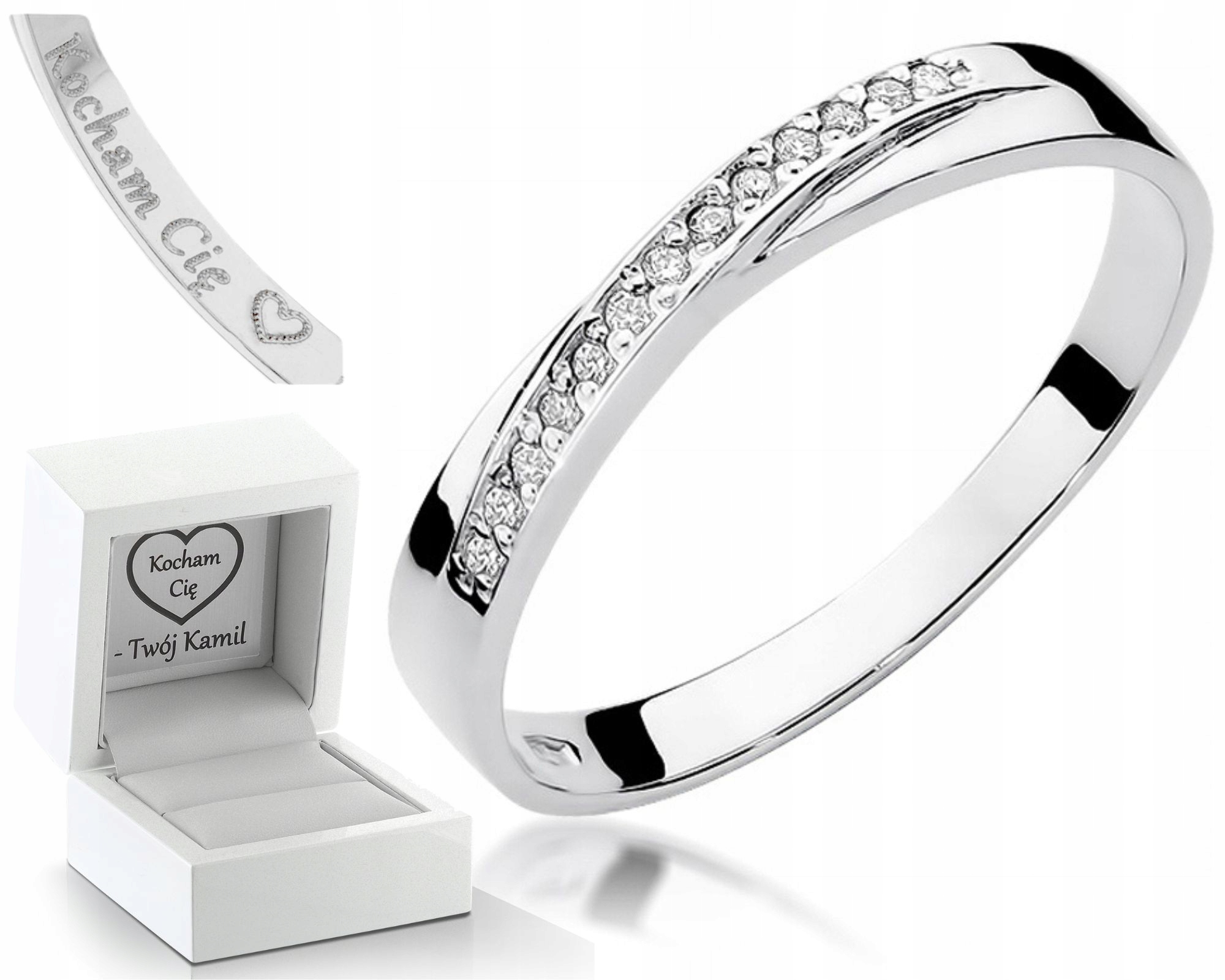 Zlatý Prstýnek S Briliantem 0,07 Ct Gravírování Bonus Zlato