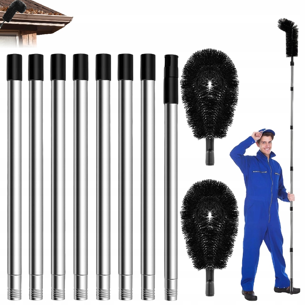 Levně Teleskopický Kartáč Na Čištění Sněhového Bahna, Dlouhá Rukojeť, 310 CM