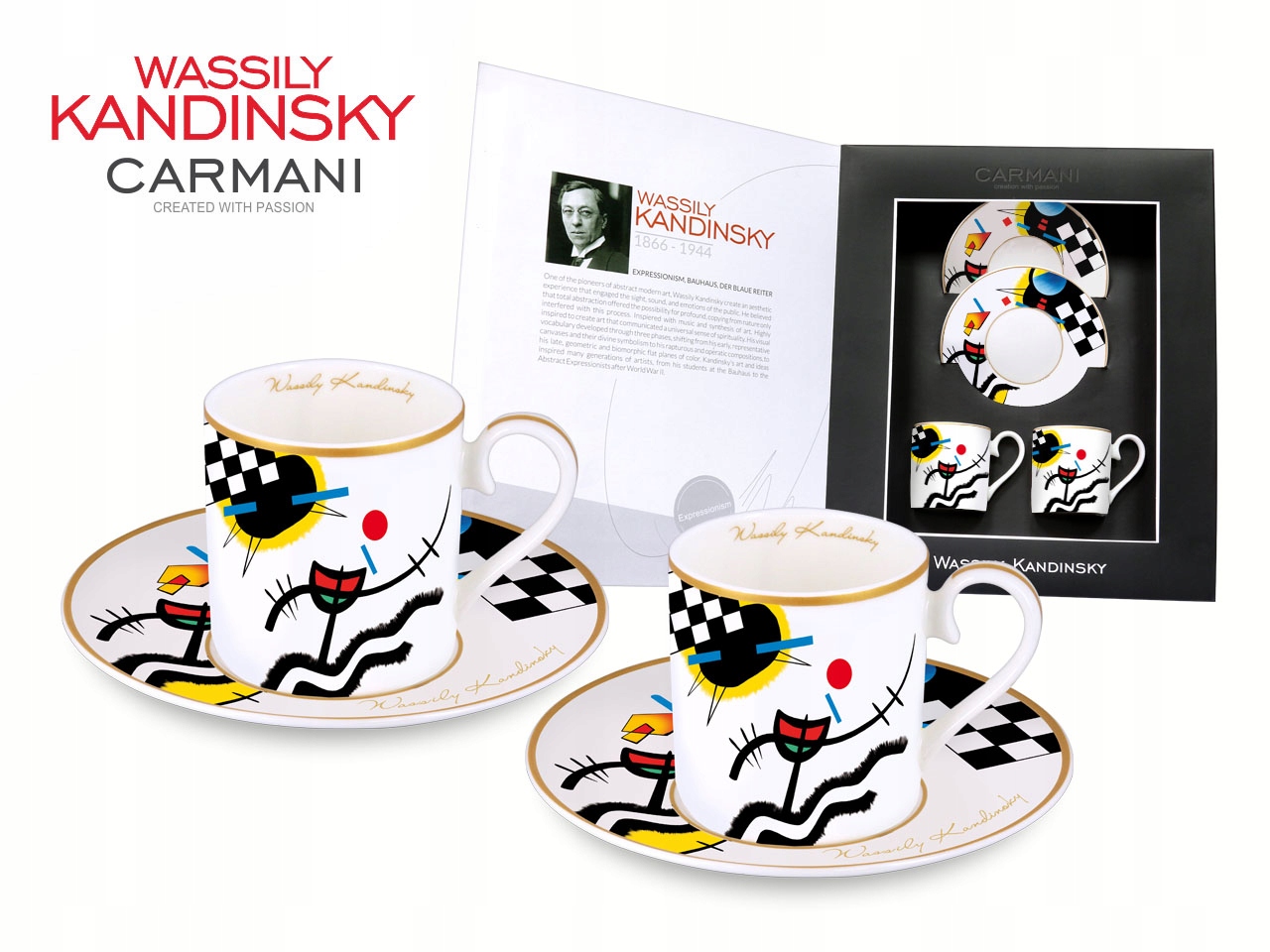 

Kpl. 2 filiżanek espresso Wassily Kandinsky. Con