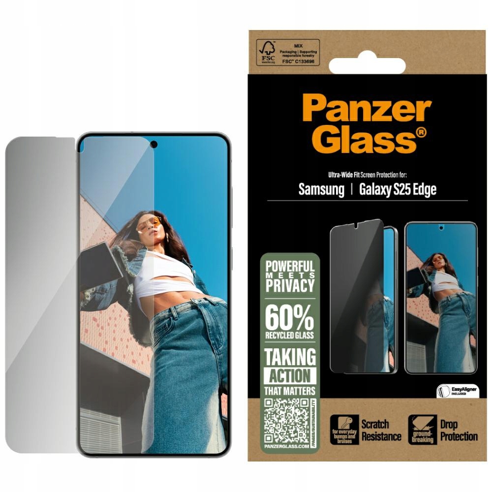 Sklo s privátním filtrem PanzerGlass Ultra-Wide Fit pro Samsung Galaxy S