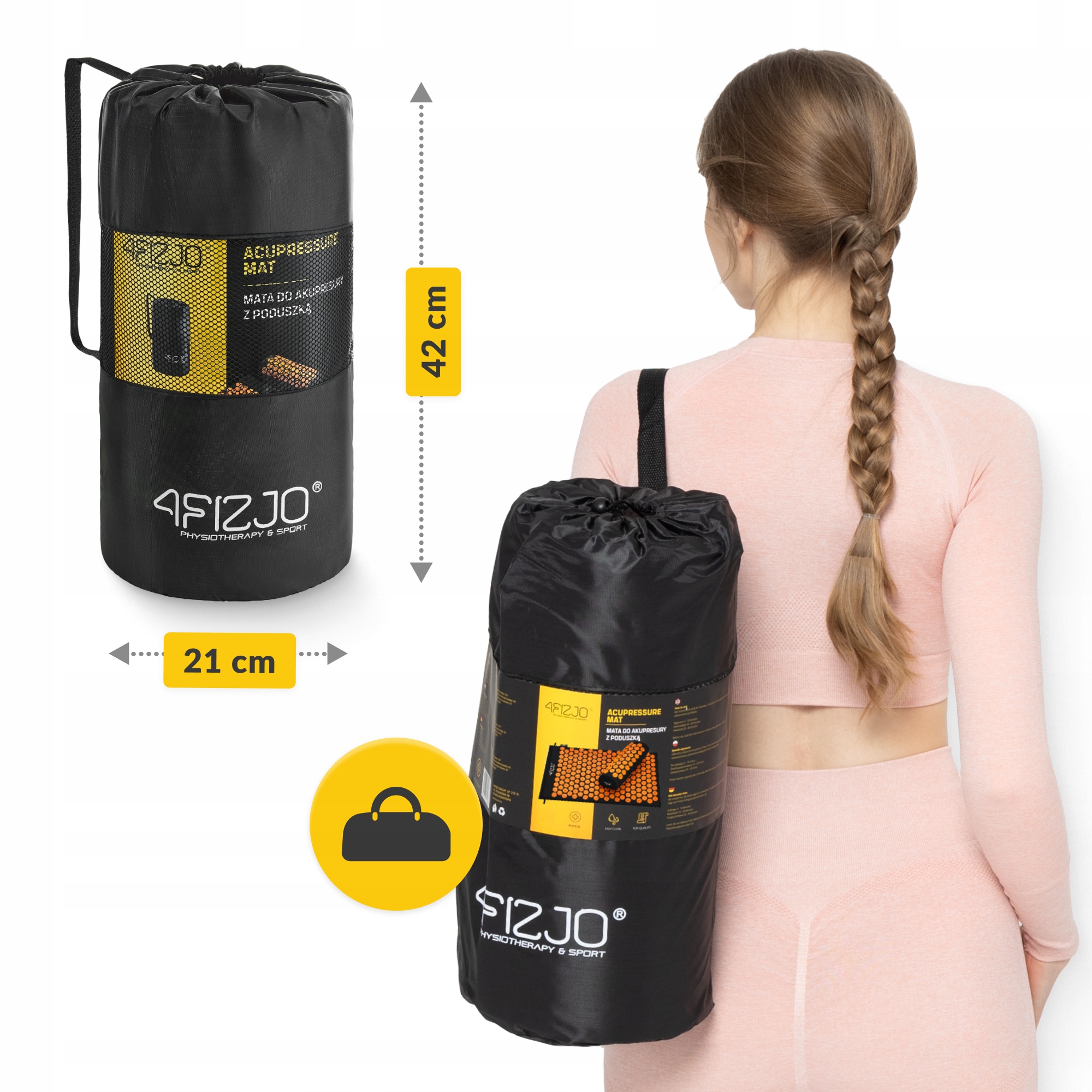 MATA ZDROWOTNA DO AKUPRESURY Z KOLCAMI MASAŻ AKUPRESUROWY ZESTAW PODUSZKA Stan opakowania oryginalne