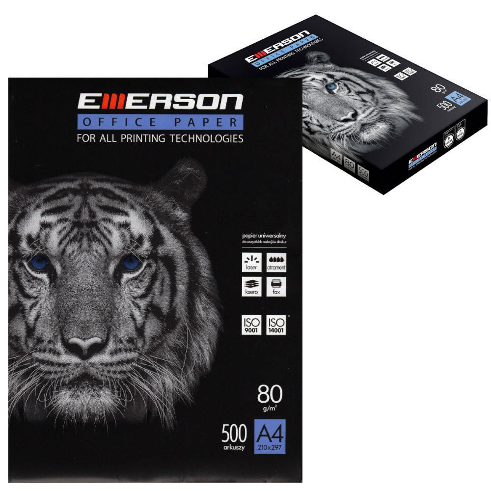 

Papier ksero biały drukarki A4 80g 500ark Emerson
