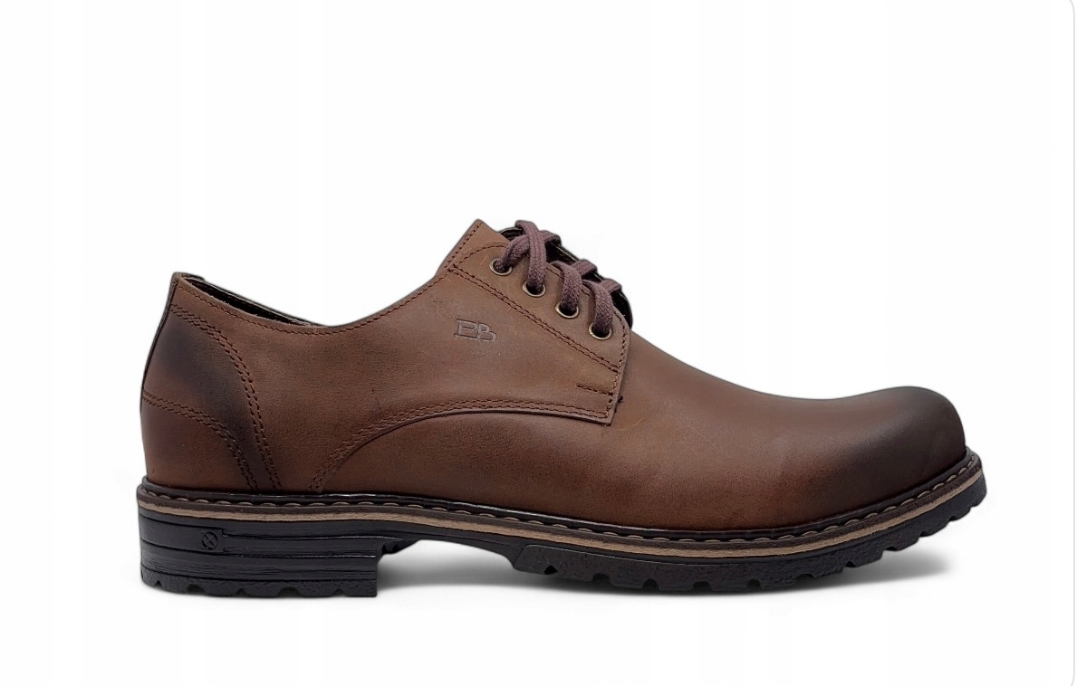 Kožené pánské polobotky model 2120 Polbut – přírodní kůže velikost 44