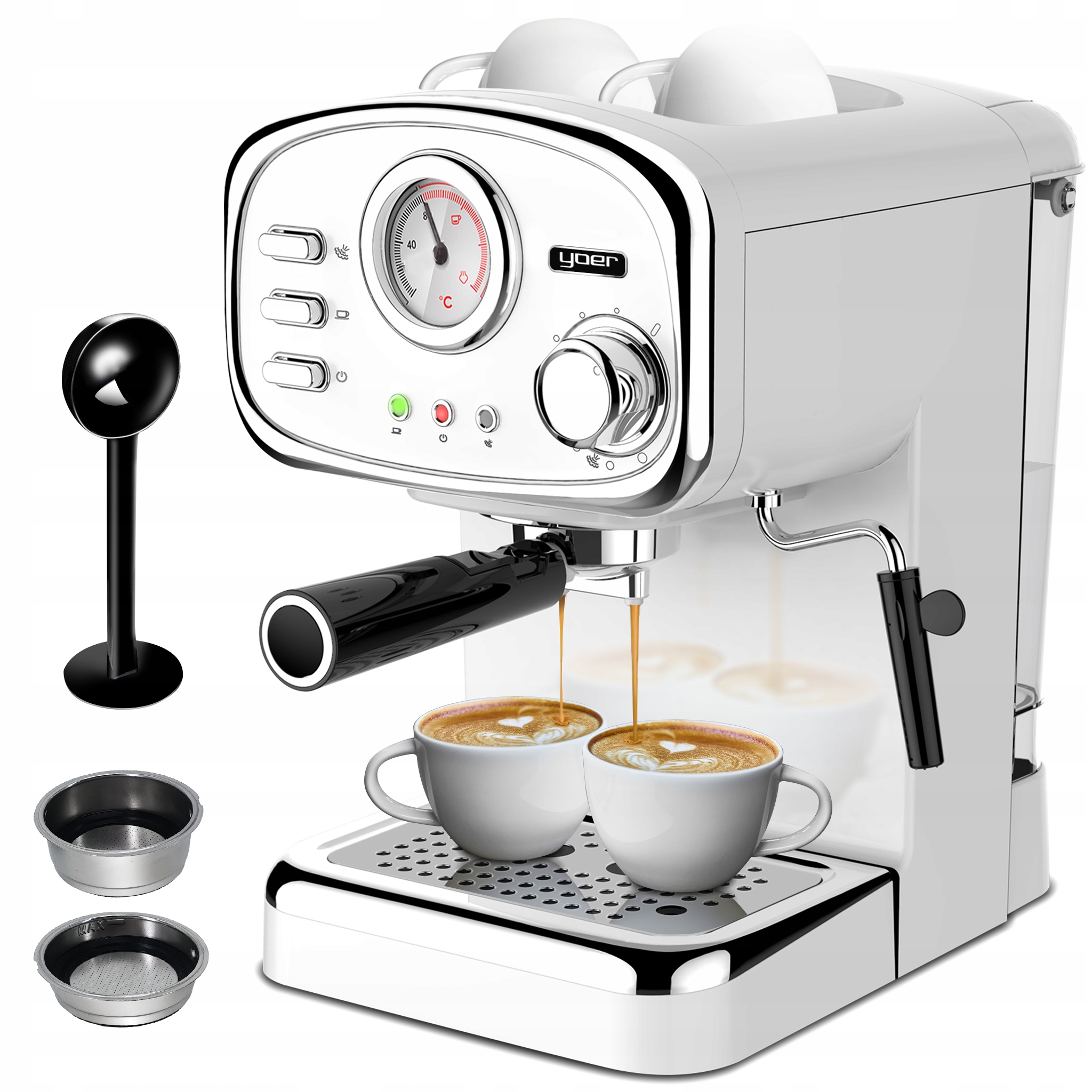 

Ciśnieniowy Ekspres do kawy Yoer 1100W 15bar 10kaw