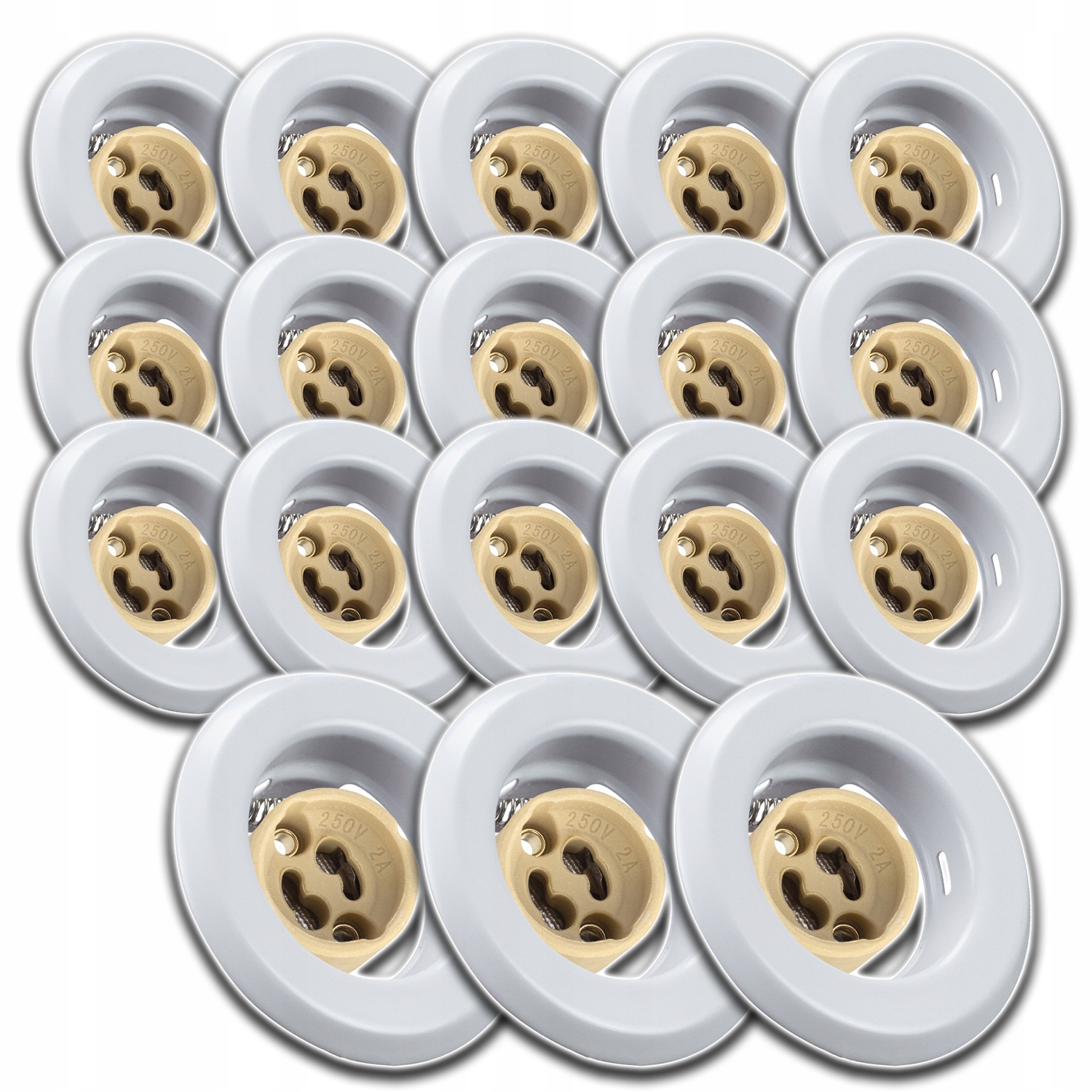 18x Kulaté Stropní Svítidlo Pod Omítku Zásuvka Konektor Pro Žárovku GU10
