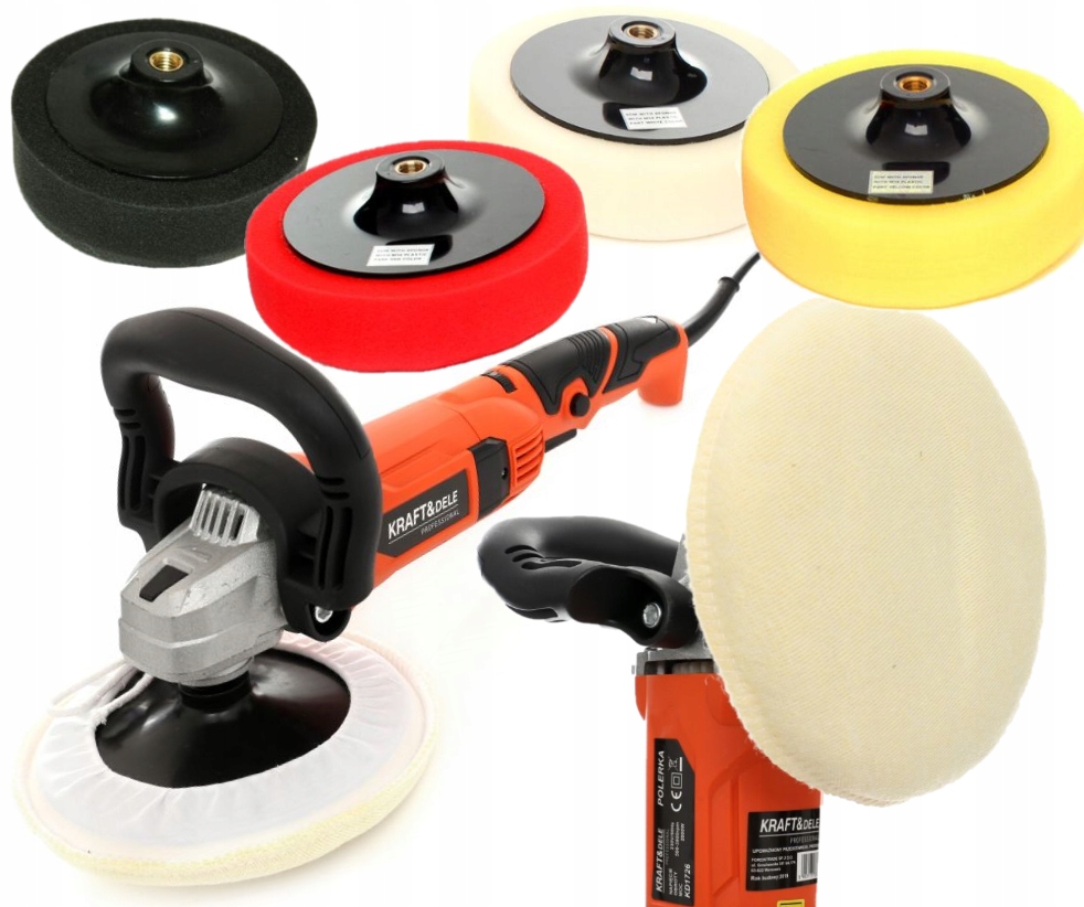 

Mocna Polerka Samochodowa 2600W 180MM 4x Gąbka