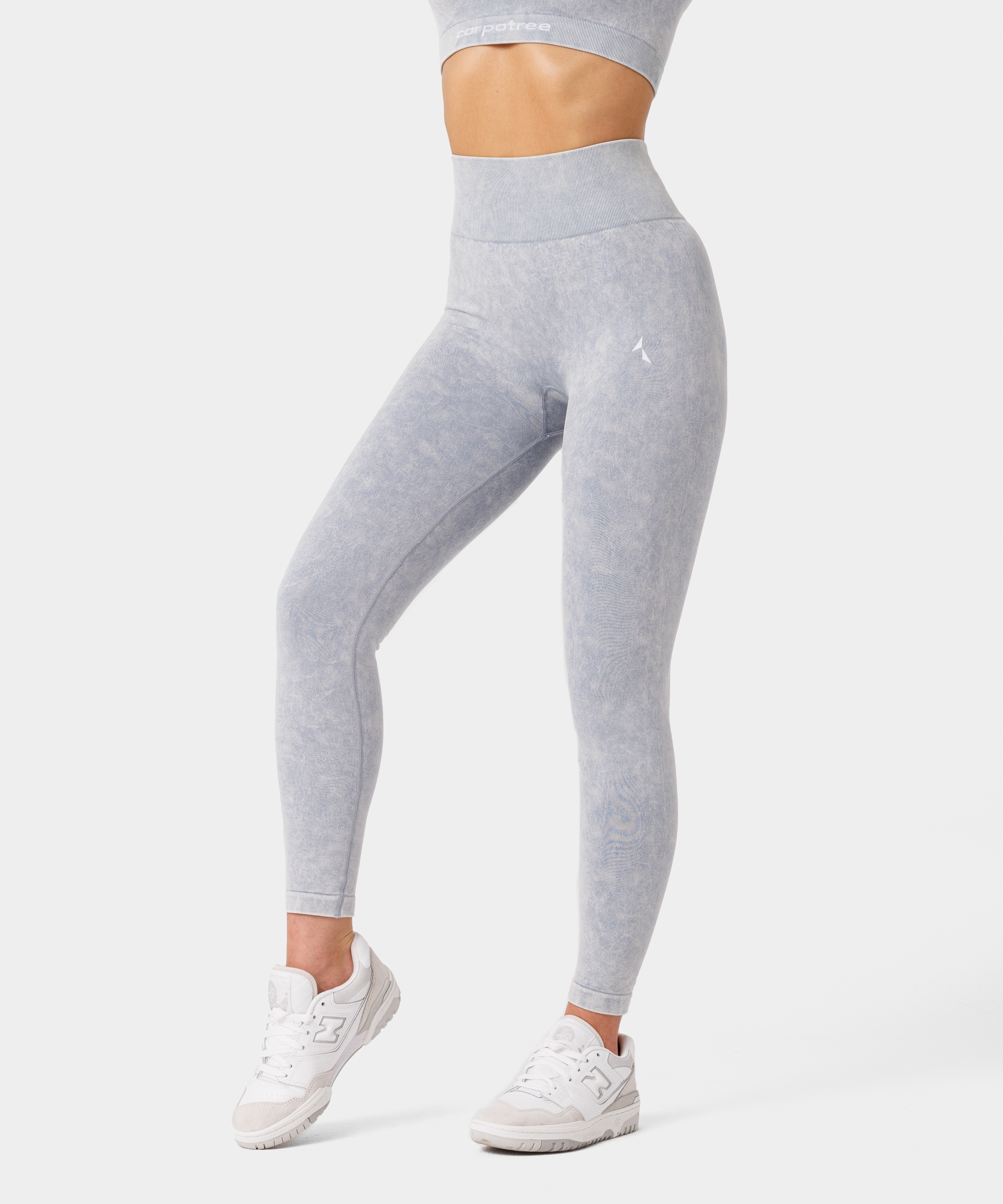 Legginsy damskie sportowe wysoki stan marmur Yasmine Carpatree Xs niebieski