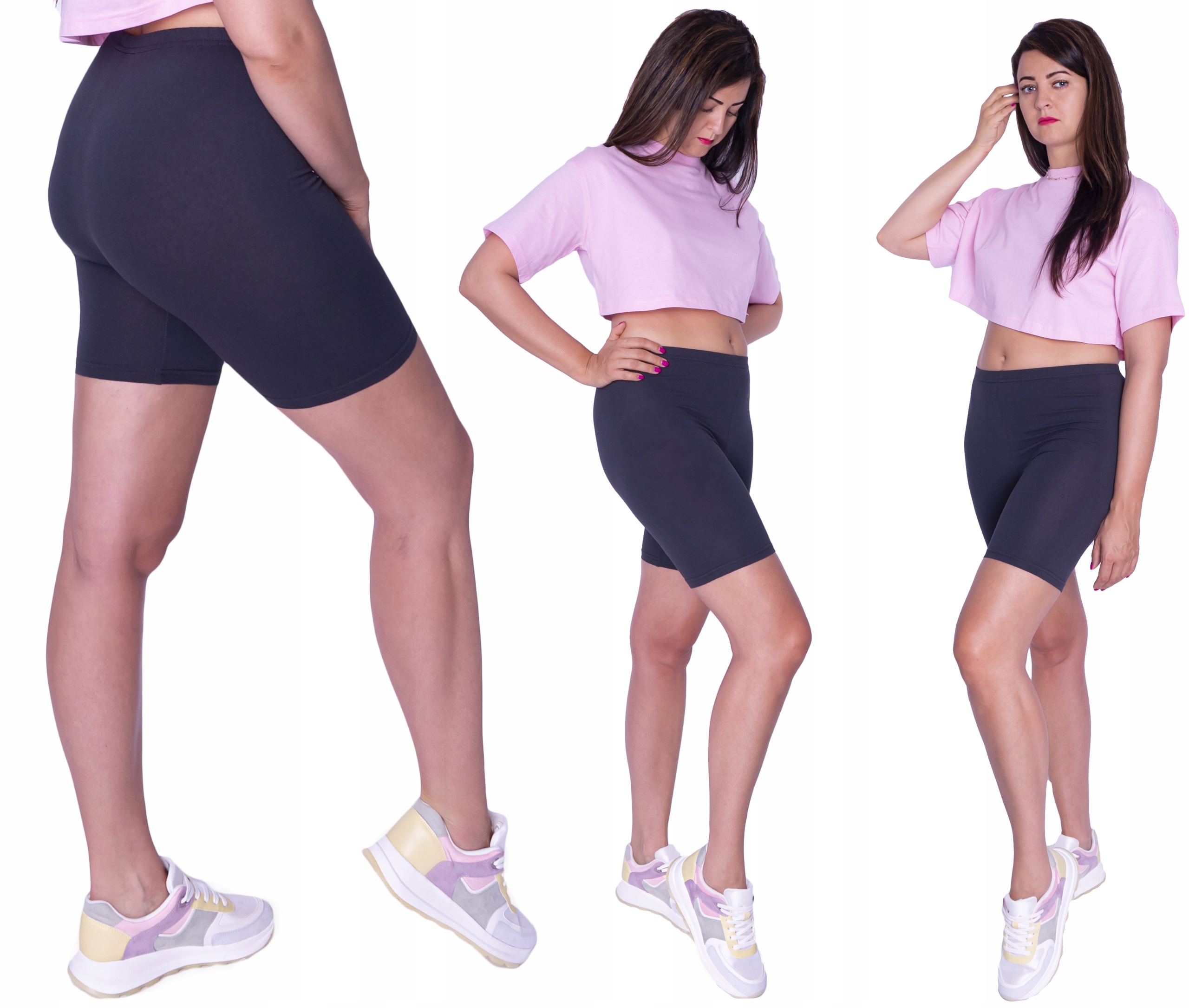 Legginsy Kolarki sportowe 1/2 ANTRACYT Roz.2XL Rozmiar XXL