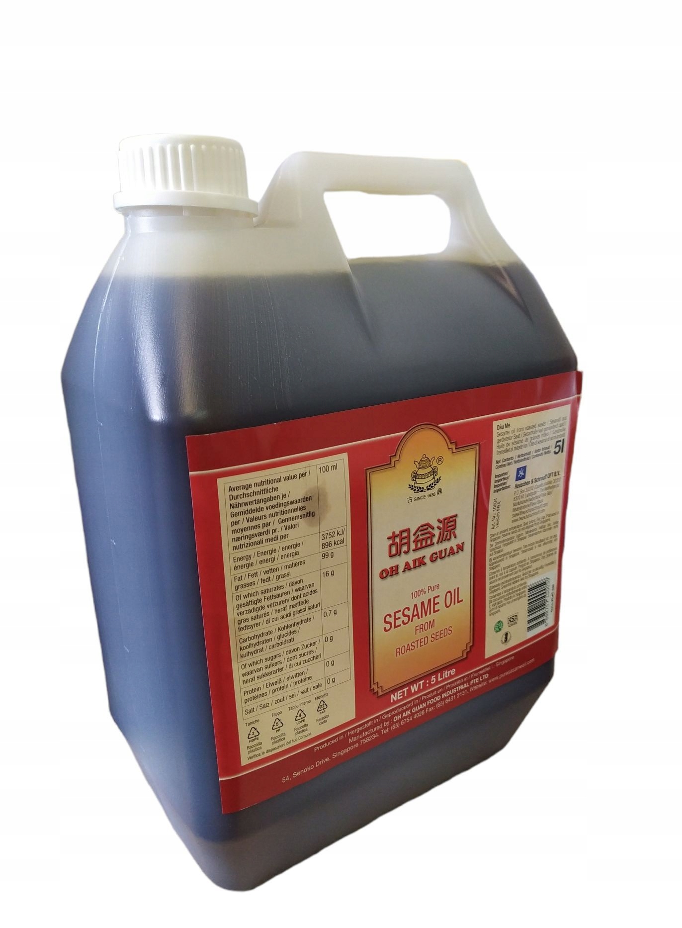 Olej sezamowym Oh Aik Guan 5L