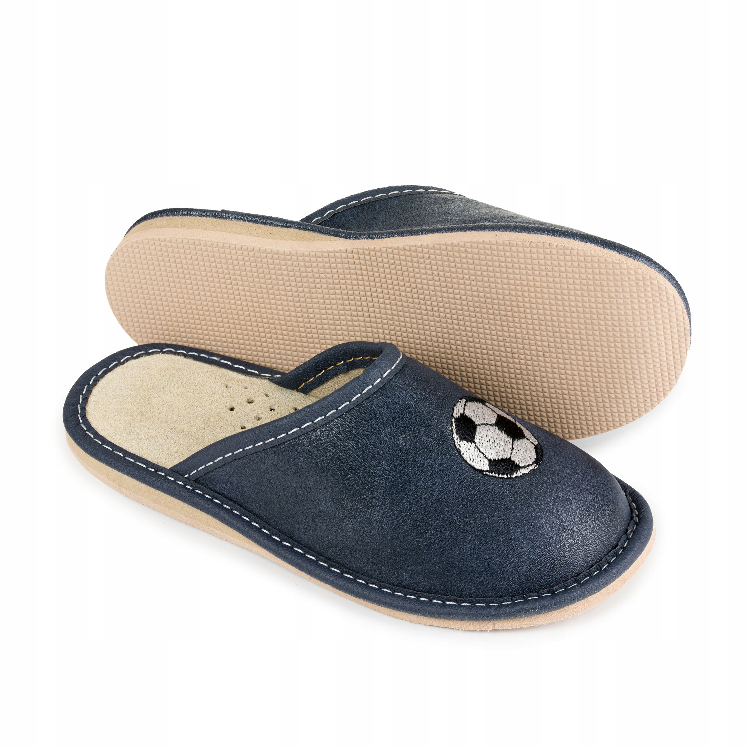 DZIECIĘCE KAPCIE PANTOFLE SKÓRZANE PIŁKA JAKOŚĆ!! Płeć chłopcy