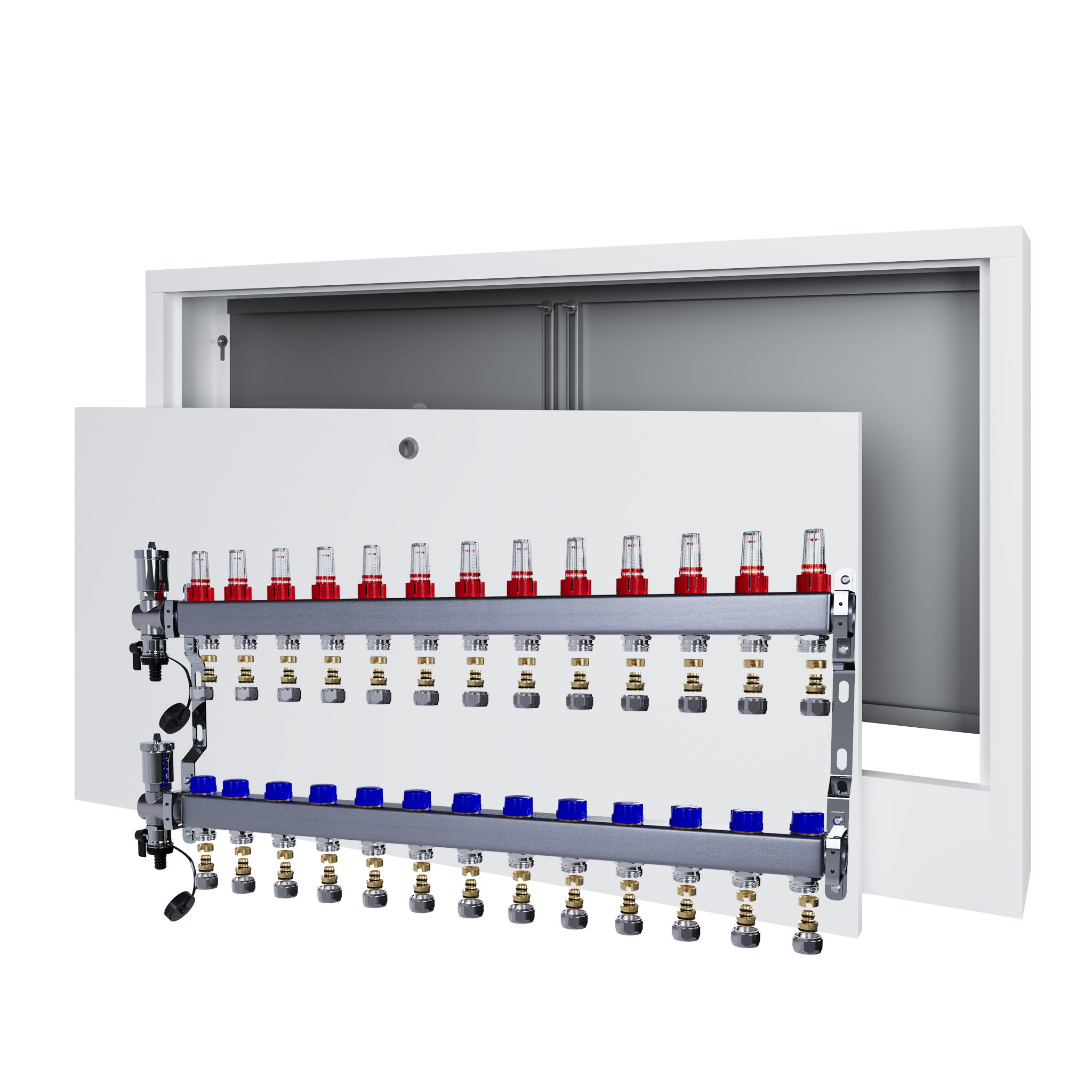 Nerezový rozdělovač pro podlahu 13 a nástěnnou skříňku Pex