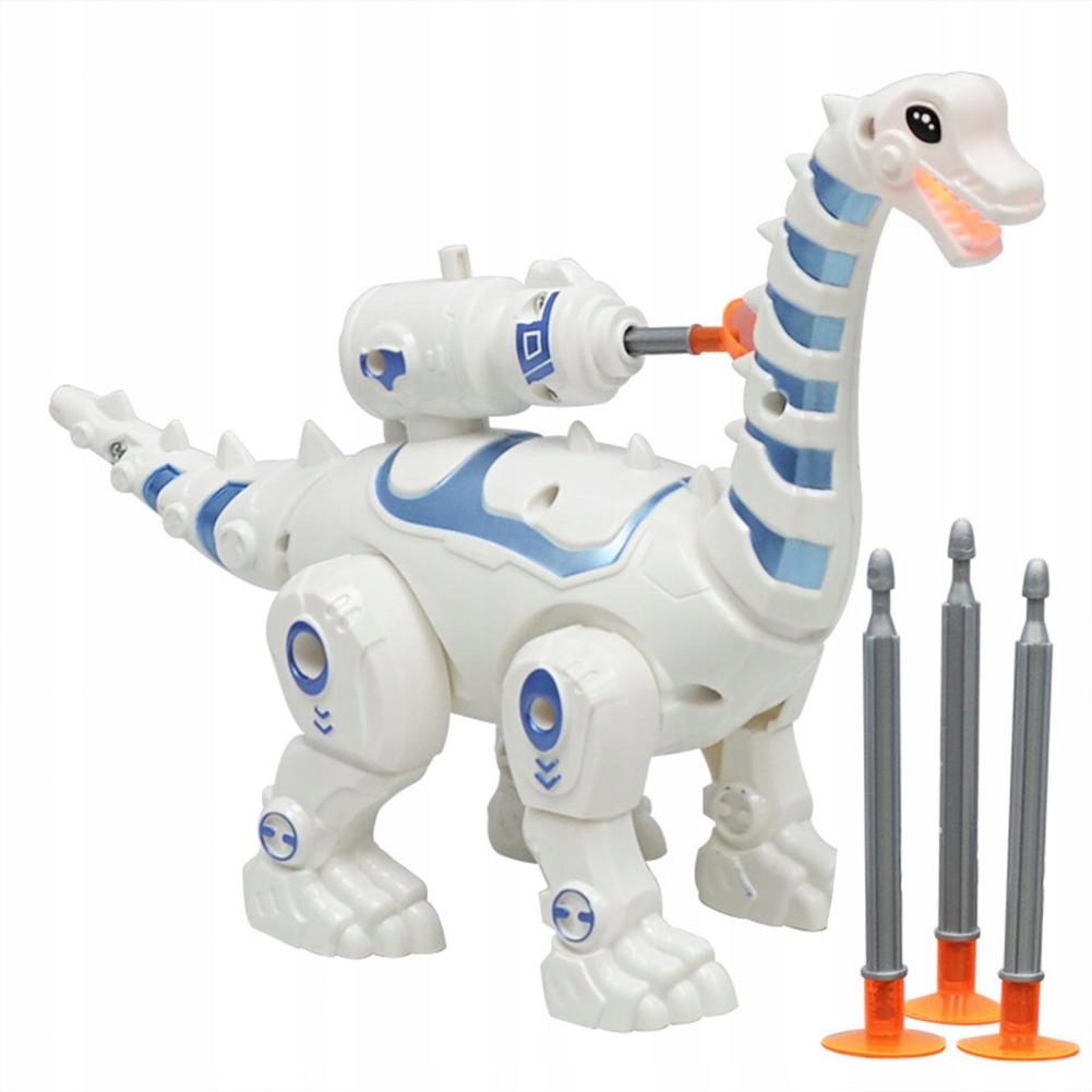 

Duży Dinozaur Robot Trex Chodzi Ryczy Świeci Zieje