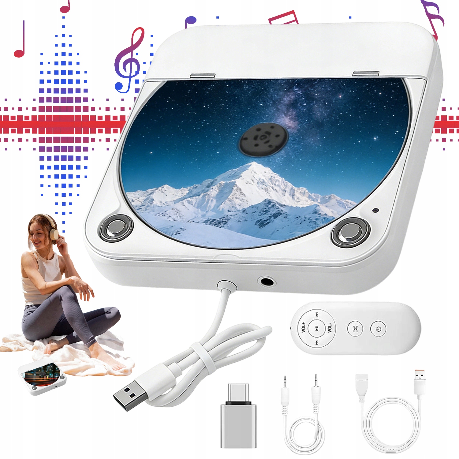 Multifunkčnost CD Přehrávač Do Auta Čistá Kvalita Zvuku Plug & Play