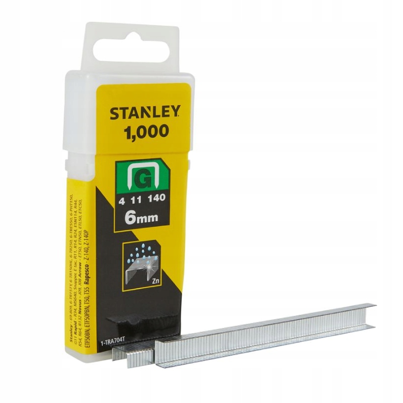 

Zszywka Zszywki G 6mm 1000szt Stanley 1-TRA704T 6
