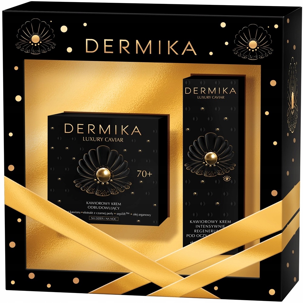 Dermika Luxury Caviar Zestaw Prezentowy Kosmetyków Krem Do Twarzy Oczu 70+