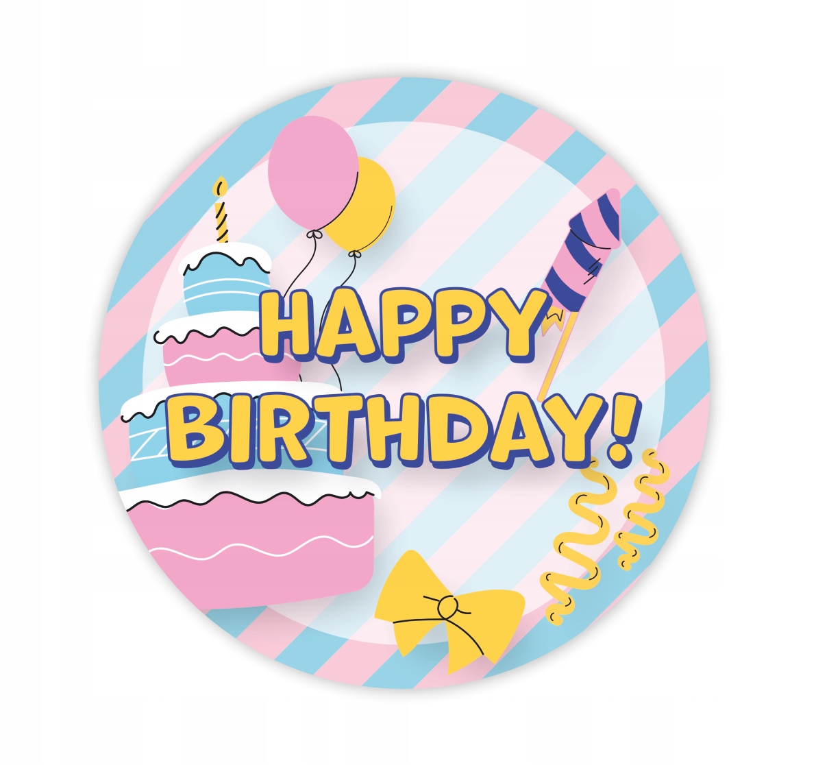 

Naklejki Urodzinowe Happy Birthday (x24, 40mm)