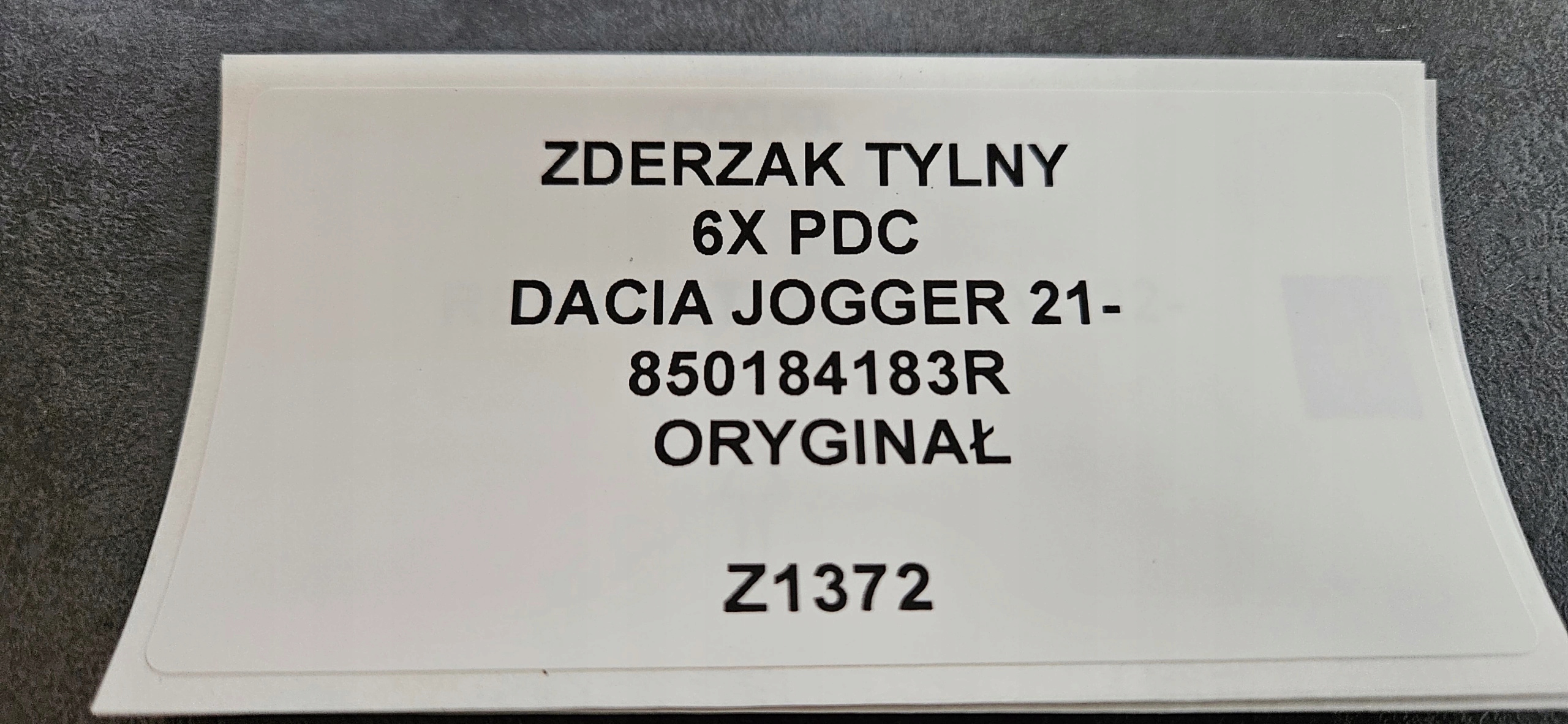bumper rear DACIA JOGGER 21- PDC original 850184183R