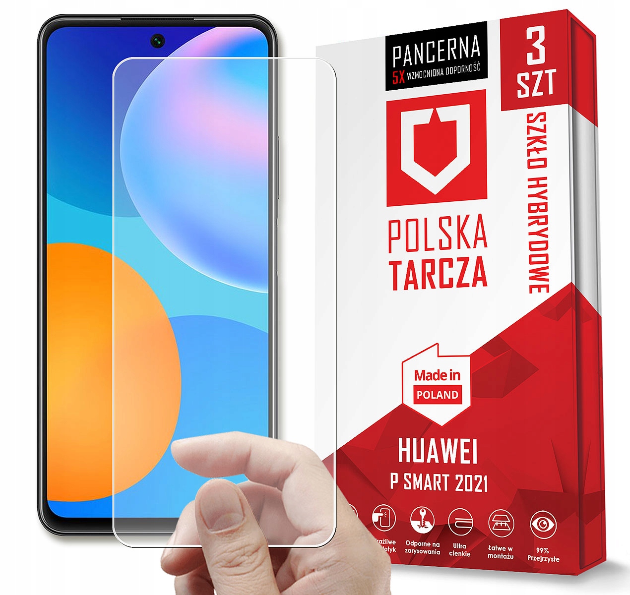

3PACK Pancerne Szkło Do Huawei P Smart 2021