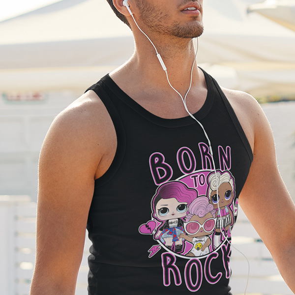 TANK TOP HORROR/ROCK LOL SURPRISE BORN TO ROCK Marka inna