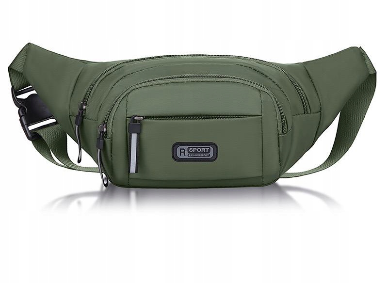 NERKA SASZETKA MĘSKA ZIELONA KHAKI POJEMNA BIODROWA NA RAMIĘ