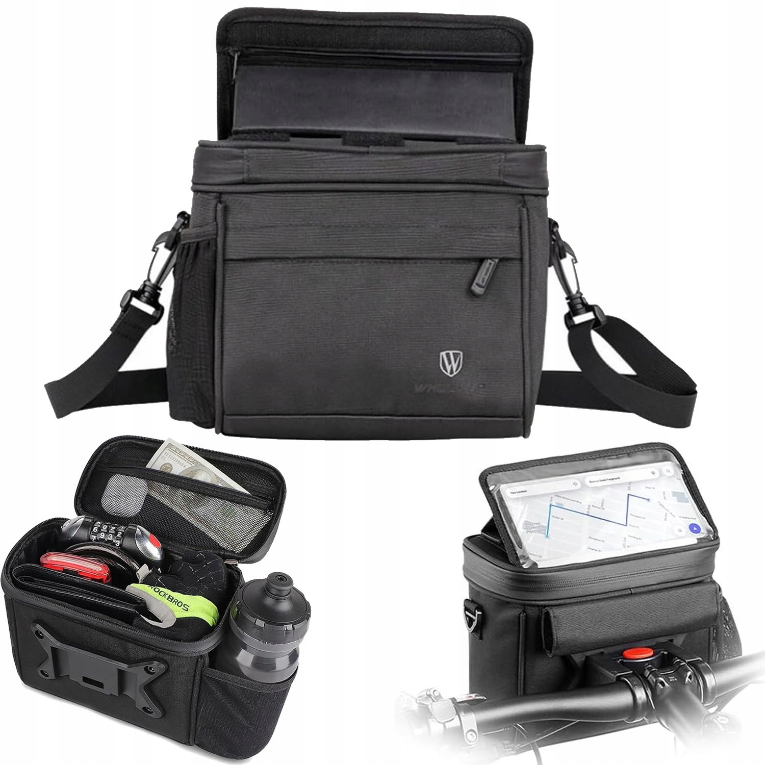 Brašna na řídítka jízdního kola s dotykovým panelem Bedee Voděodolná