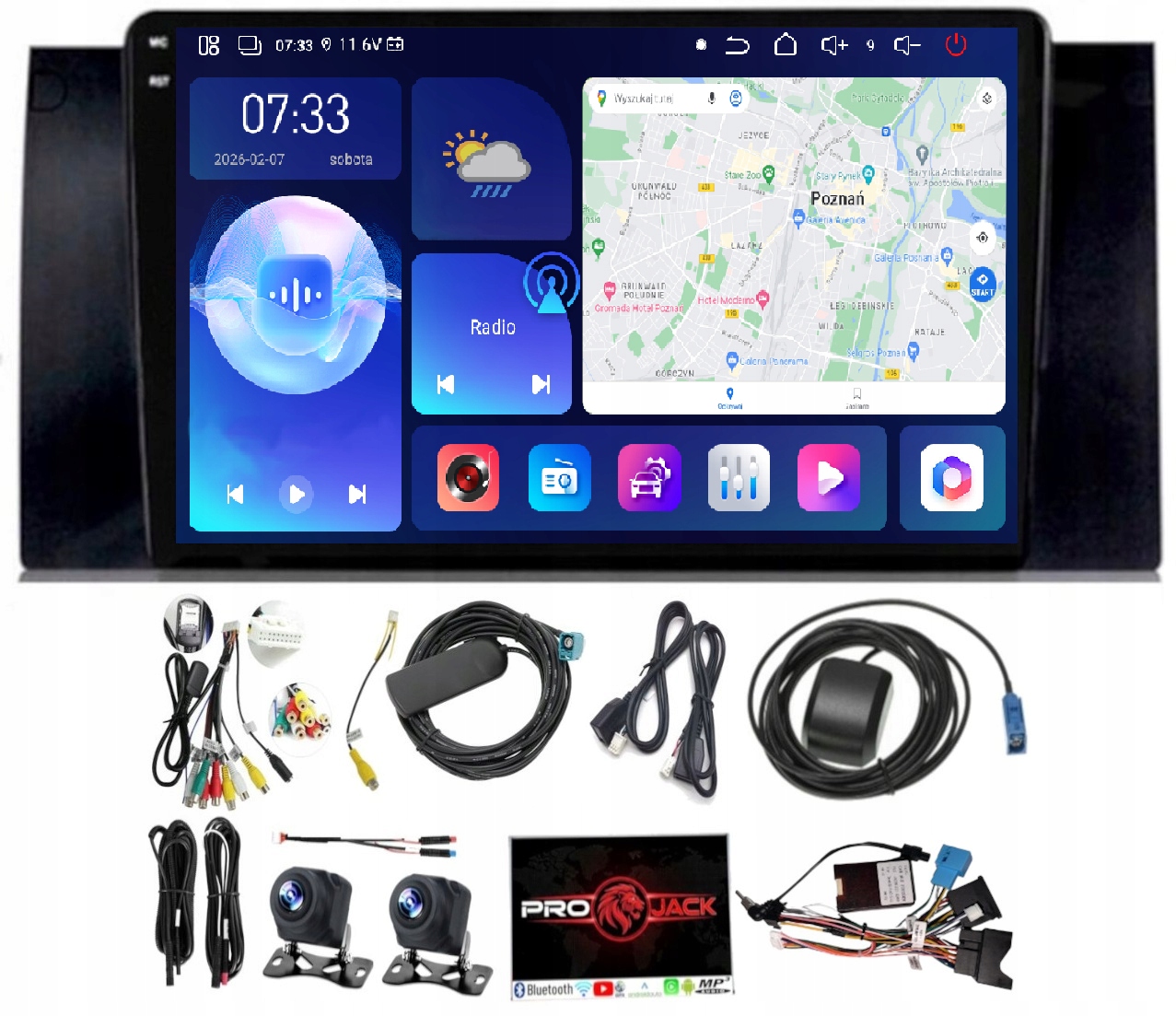 Navigační Rádio Carplay Gps Android Bt Bmw E39 1996-2003 6GB 128GB Sim