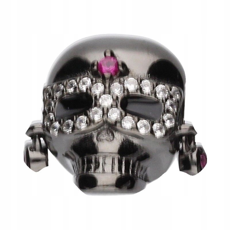 Stříbrný přívěsek na náramky Lebka s zirkony 925 3.63 g jako dárek