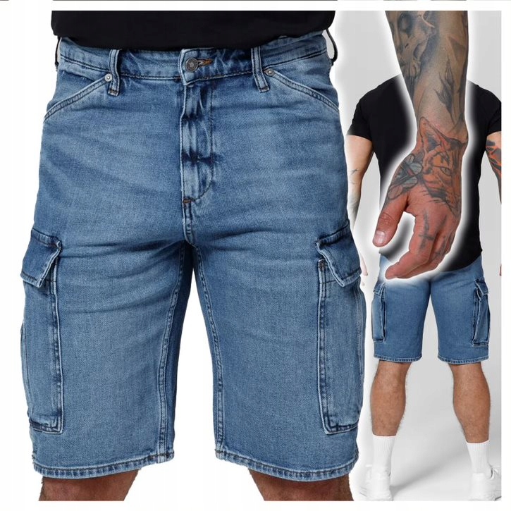 Krátké kraťasy kapsáče pánské džínové kalhoty Pitbull "Deerhorn" vel. 30