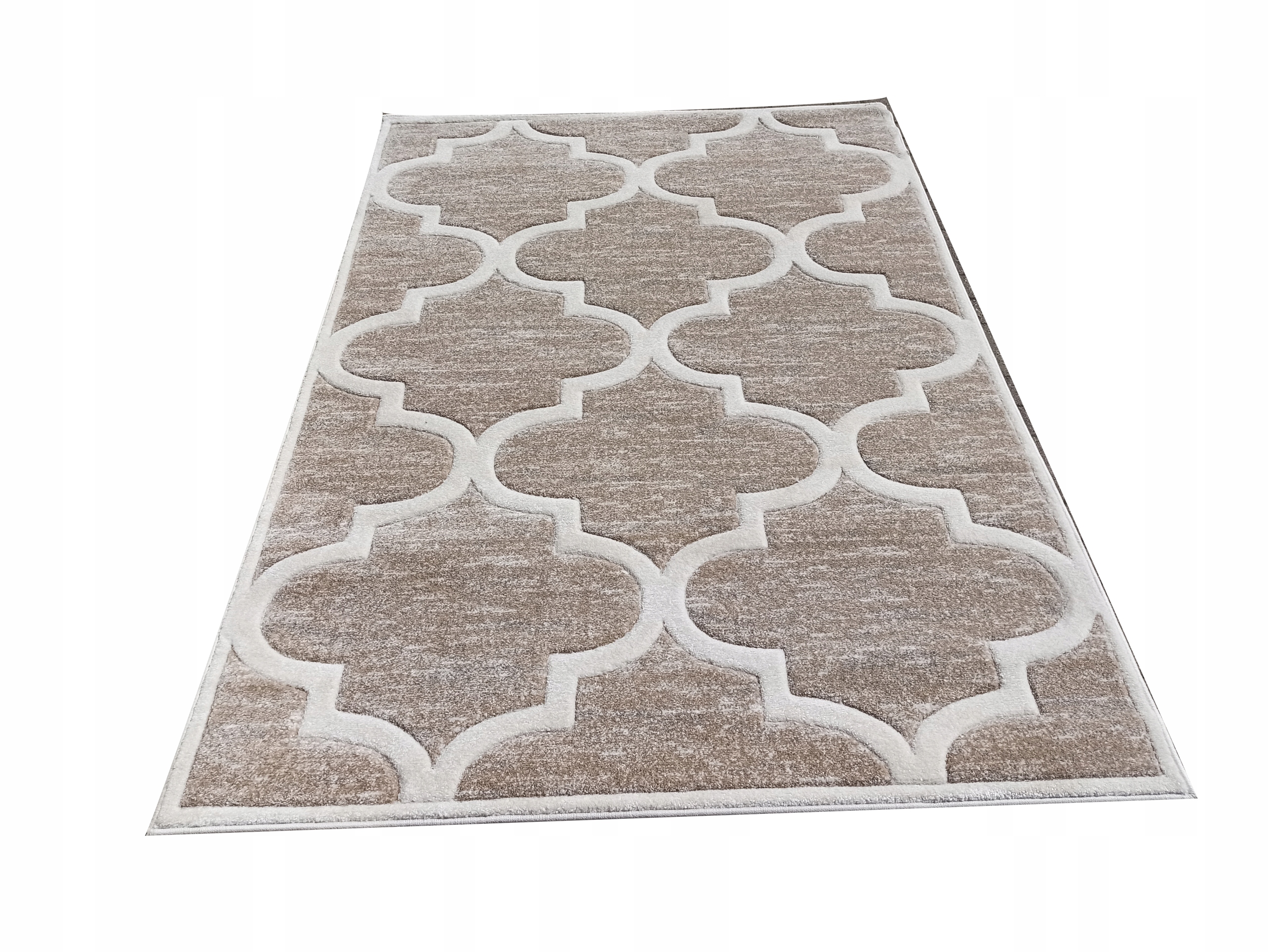

Dywan Soho 160x230 Nowoczesny Beige 3D Koniczyna