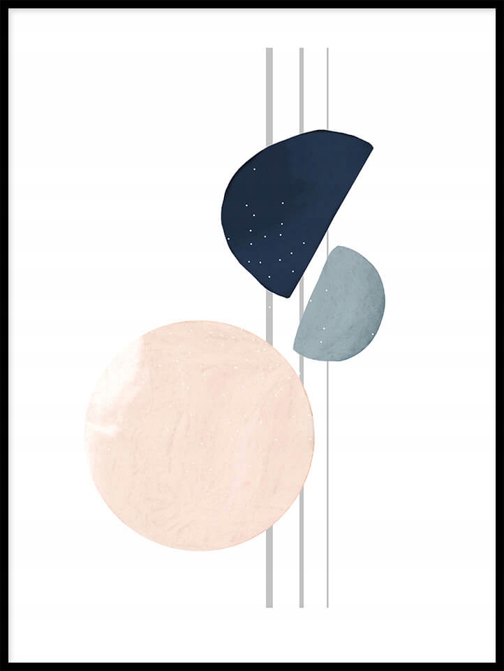 Plakaty 15x21 zestaw 3 abstrakcja geometria wzór Wysokość produktu 21 cm