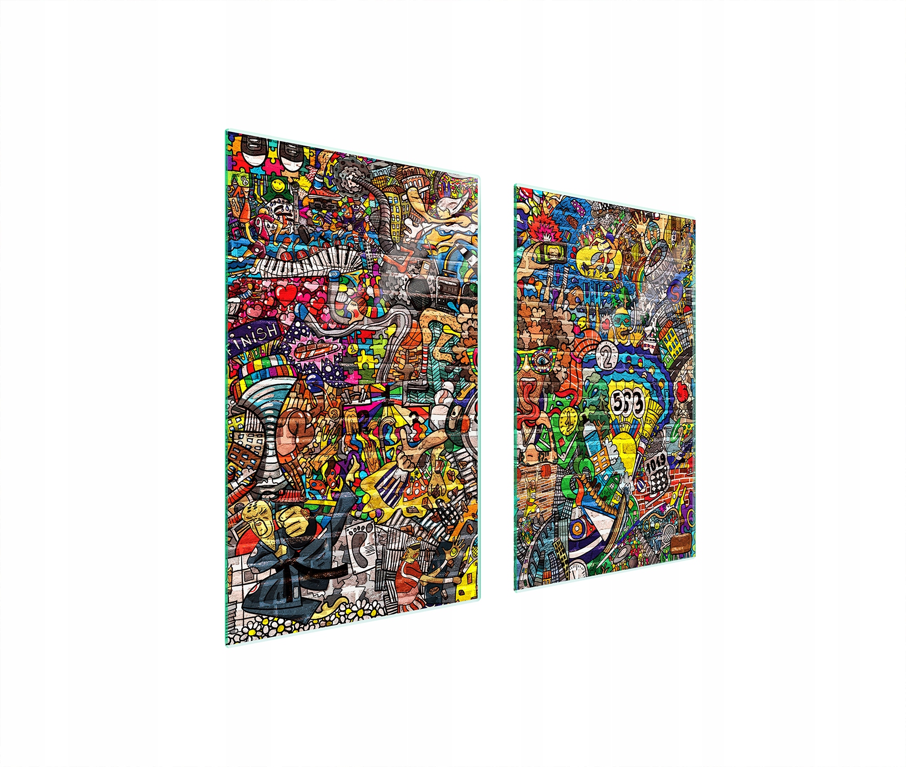 7v1 Skleněná ochranná deska na sporák 75x52 Pop Art