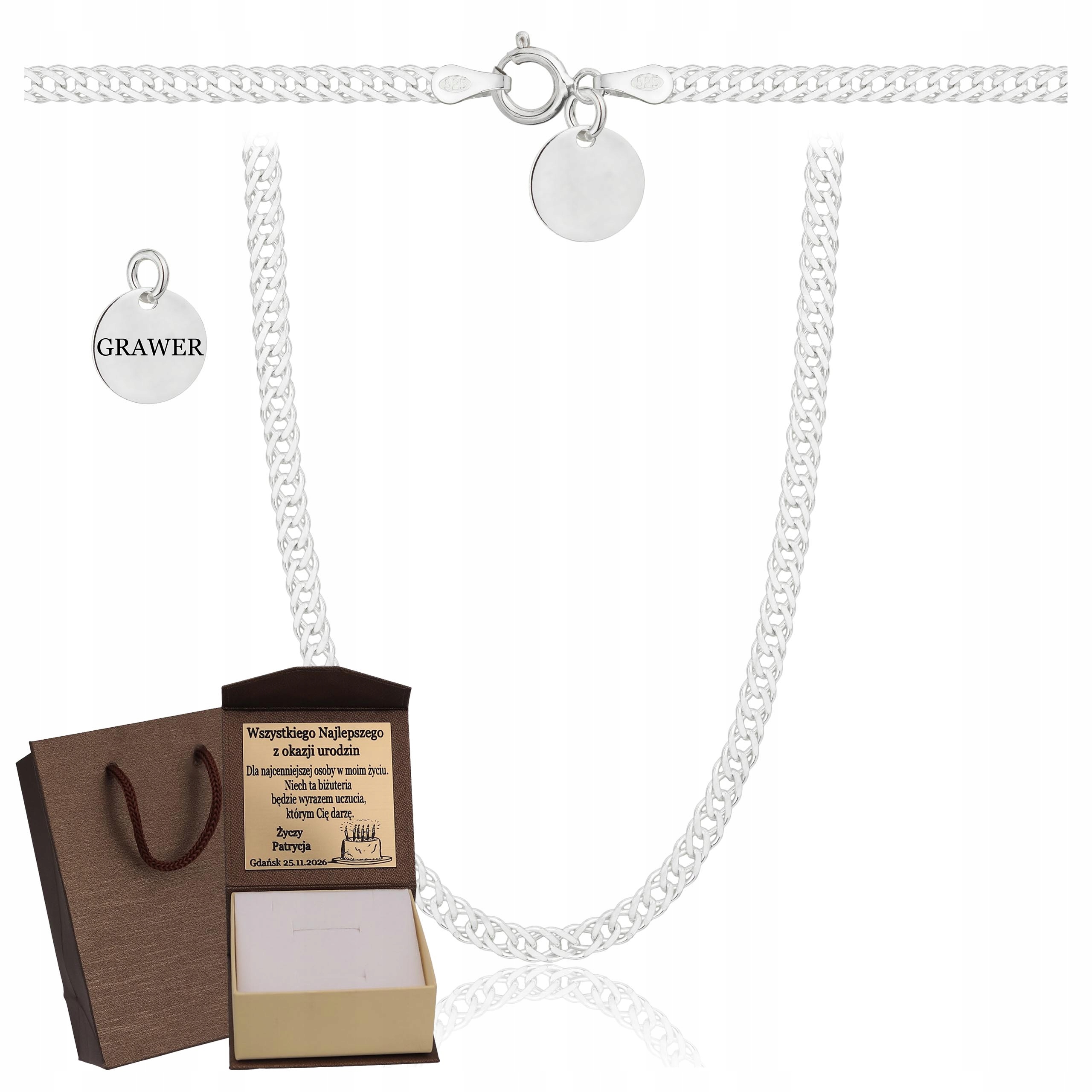 Ryzost 925 Řetízek Gravírování Bonus