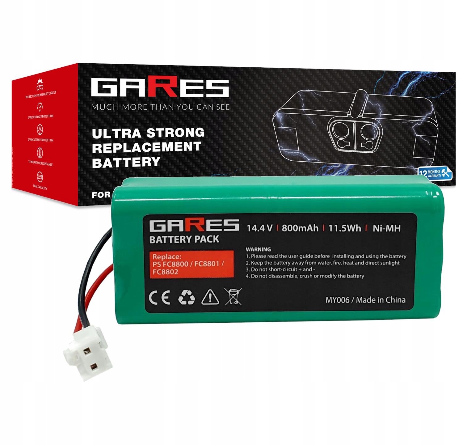 Baterie Akumulátor pro Philips EasyStar FC8800 FC8801 FC8802 14,4V 800 mAh